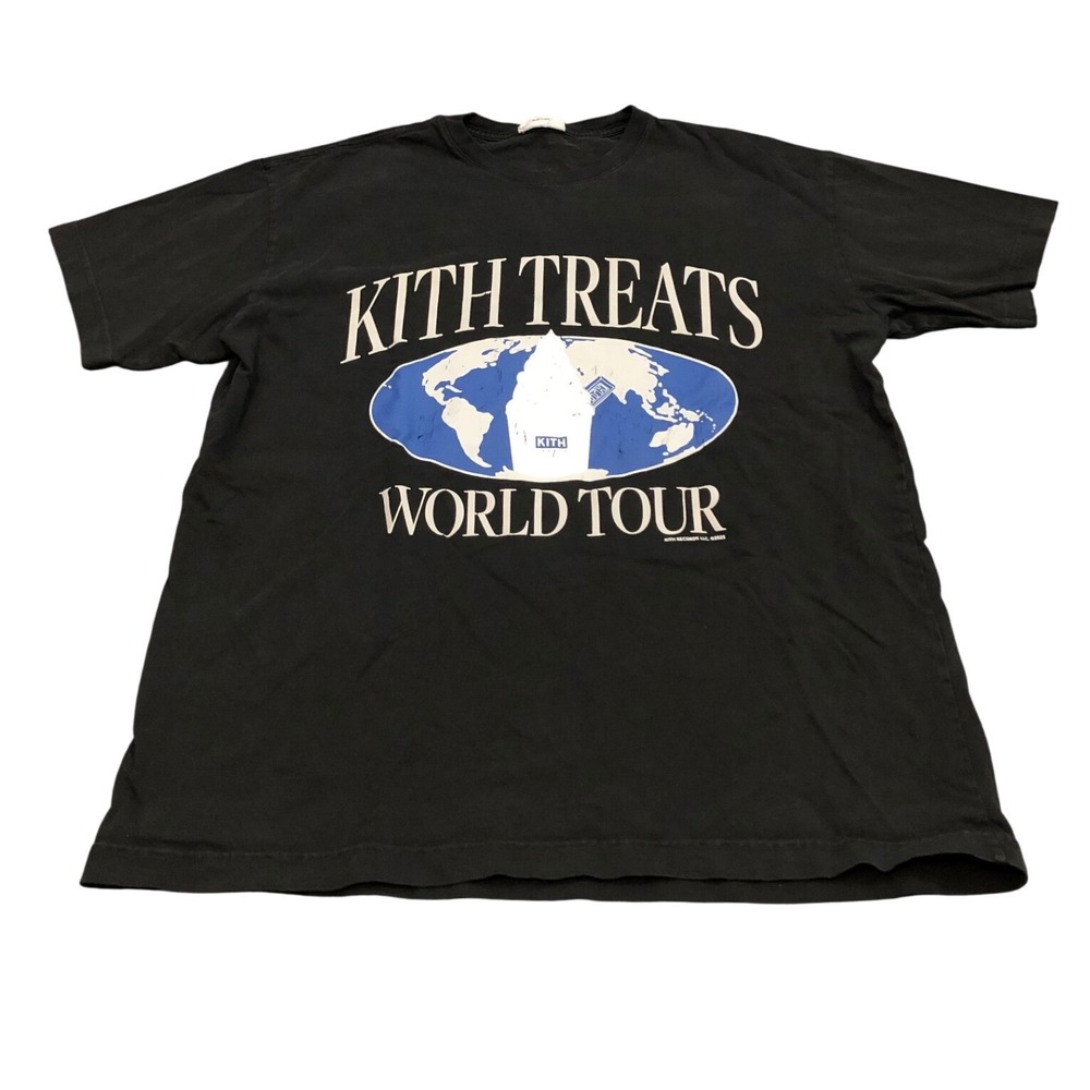 Kith Treats World Tour T-Shirt Medium Black Live In Concert 2025 Graphic Tee
